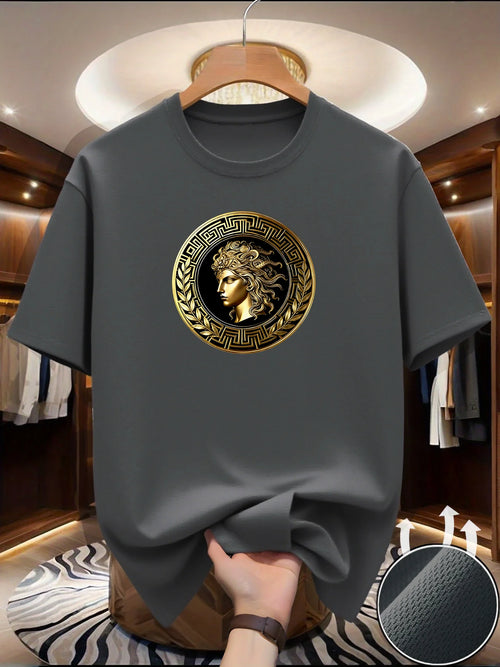New Men‘S Quick Dry Short Sleeve Side Face Beauty Print Sport T Shirt Gym Jerseys Fitness Shirt Trainer Running T-Shirt Teenager