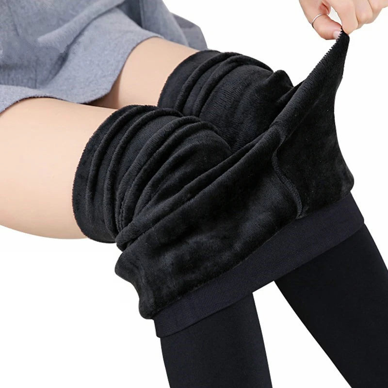 Winter Leggings for Women Warm Leggings Solid Color Velvet Leggins High Waist Leggings Stretchy Leggings