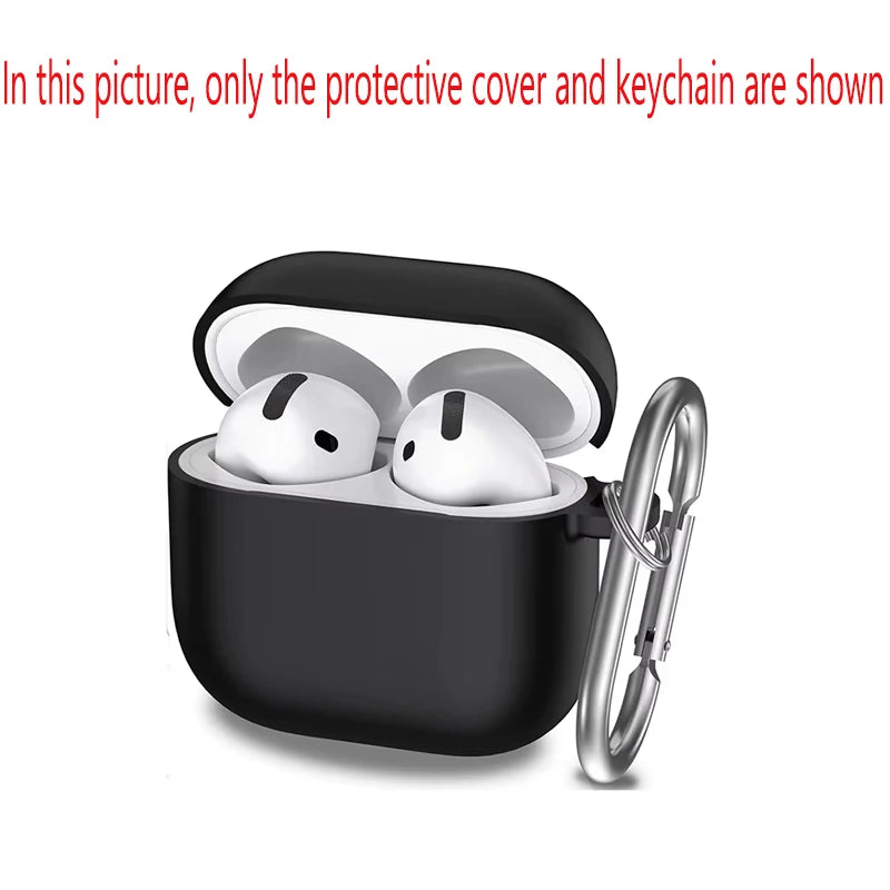 Silicone Earphone Case for Apple Airpods 4 Case Wireless Headphones Earbuds Case with Hook