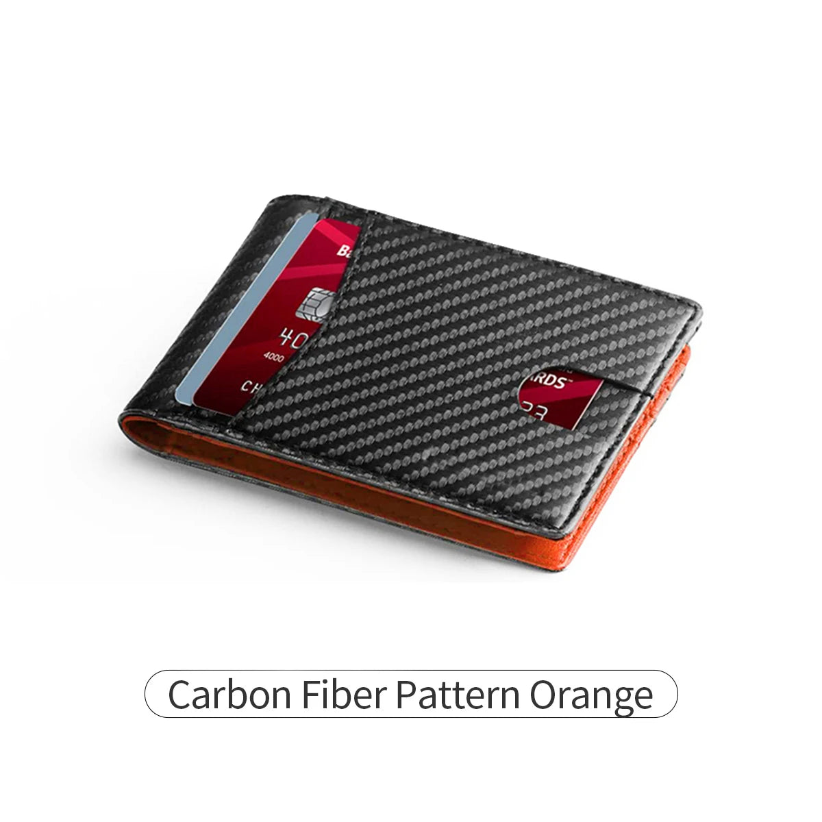 Carbon Fiber Minimalist Ultra-Thin Trifold Wallet RFID Men'S Wallet with ID Window and 13 Card Slots Coin Purse Card Holder