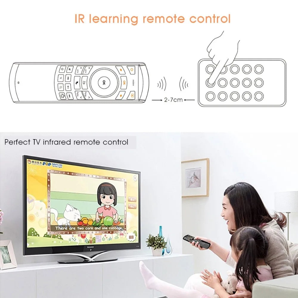 I25 2.4G Mini Wirless Air Mouse Keyboard with IR Remote Control PC Teclado for Tablet Smart Android TV Box