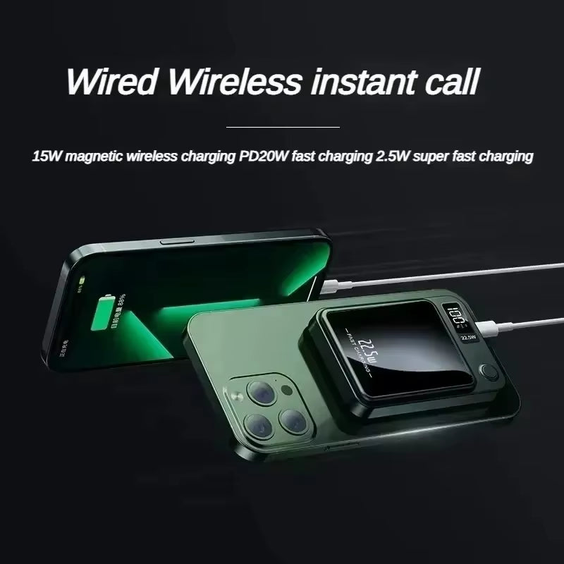 2025 the Hottest Magnetic Power Bank Wireless Portable Charger Power Bank Wholesale Multifunctional Charger Power Bank 20000Mah