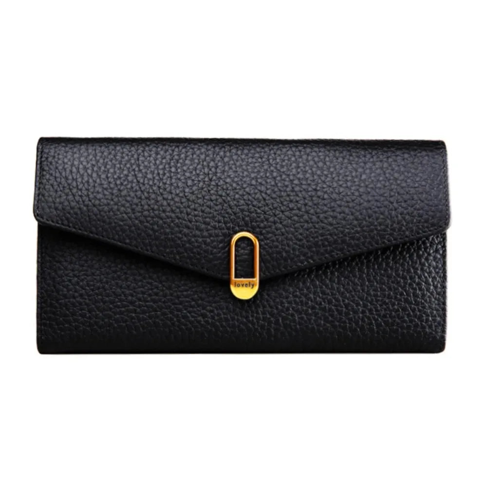 Genuine Leather Women'S Wallets Long Handbags Luxury Designer Purses for Women Credit Card Holder Wallet Carteras Para Mujer