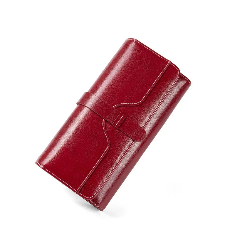 Luxury Designer Women'S Wallets Long Handbags RFID Card Holder Wallet for Women Genuine Leather Purses High Quality Female Purse